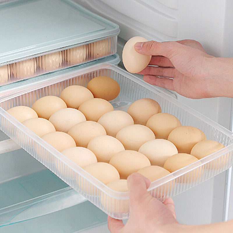 Household Egg Storage Box Refrigerator Dumplings Eggs Holder Storage Organizer