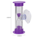 3min Hourglasses Children Teeth Brushing Timer with Suction Cup (Purple)