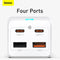 Baseus 65W GaN3 Pro Desktop Charger Power Strip Charging Station (White) Newly