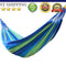 Portable Outdoor Hammock Hang Bed Travel Camping Swing Canvas Blue Stripe