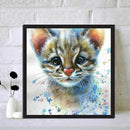 5D DIY Cute Kitten Full Round Diamond Painting Kit Picture Artwork Craft Newly