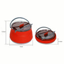 Silicone Folding Kettle Portable Tea Cooker Mini Boiling Water Pot (Red) Newly