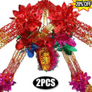 2X Large Multi Colour Christmas Foil Ceiling Garland Hanging Xmas Decorati hot.