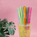 100 Pieces Colorful Jumbo Straws Straw Milkshake Smoothie Drinks N4J4 C2V4