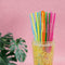 100 Pieces Colorful Jumbo Straws Straw Milkshake Smoothie Drinks N4J4 C2V4