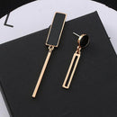Rectangle Asymmetry Eardrop Crystal Earrings Geometric Dangler Women Jewelry