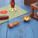 Retro Fire Wax Seal Stamp Metal Wax Stick Wood Handle Sealing Wax Spoon Newly