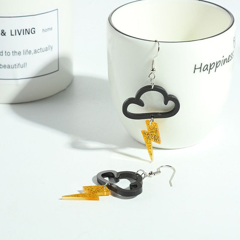 Women Girls Charm Drop Earrings Acrylic Earrings Drop Dangle Cloud Lightning