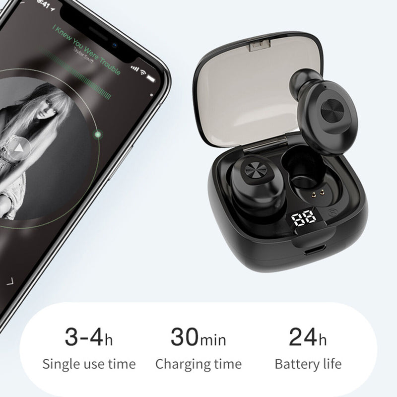 Wireless Earbuds Fast Connecting Earbuds with Mini Auto Charging Case Sports