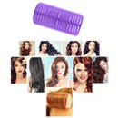 Self Grip Hair Rollers DIY Hairdressing Self-Adhesive Curling Rod (Purple)