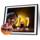 5D DIY Full Drill Round Shape Beer Rhinestone Diamond Drawing Kit for Bedroom