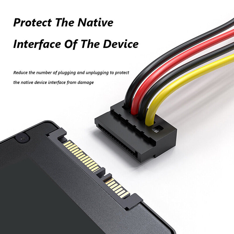 1 to 5 SATA Power Cable Adapter Splitter Cable Hard Drive Power Supply Cord