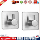 Stainless Steel Bathroom Hook Rustproof Self-adhesive Kitchen Hanger (2pcs)