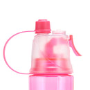 Plastic Spray Cool Summer Sport Water Bottle Portable Drink Kettle (Pink) Newly