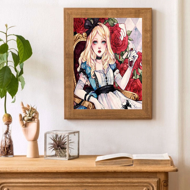 Rose Beauty Oil Paint By Numbers Kits Canvas Picture Wall Art DIY Craft Coloring