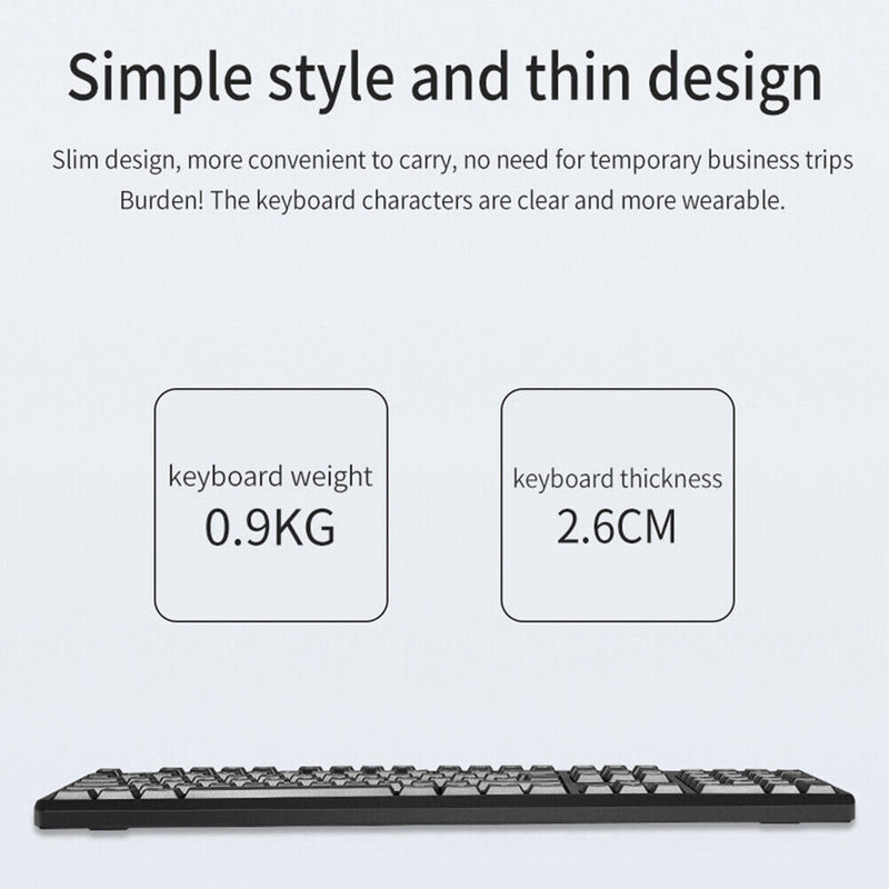 2.4G Wireless Keyboard Mice Combo Kit Computer Accessories for Notebook Desktop PC