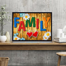 5D DIY Full Round Drill Diamond Painting FAMILY Luminous Art Mosaic Kit 40x30cm
