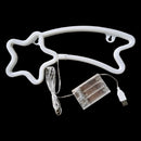 LED USB Meteor Neon Signs Light Wall Hanging Night Lamp (Warm White Blue) Newly