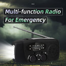 3 LED Lights Flashlight Hand Crank Radio 1200mAh Power AM FM Radio Black Newly