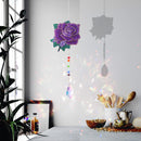Diamond Drill Rainbow Collection Hang Crystal Prisms Wind Chime (Rose) Newly