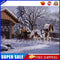 DIY Paint By Number Kit Snow Carriage Scenery No Frame for Home Decoration