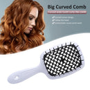 Wide Teeth Air Cushion Combs Scalp Massage Brush Hollow Grid Comb (Red)