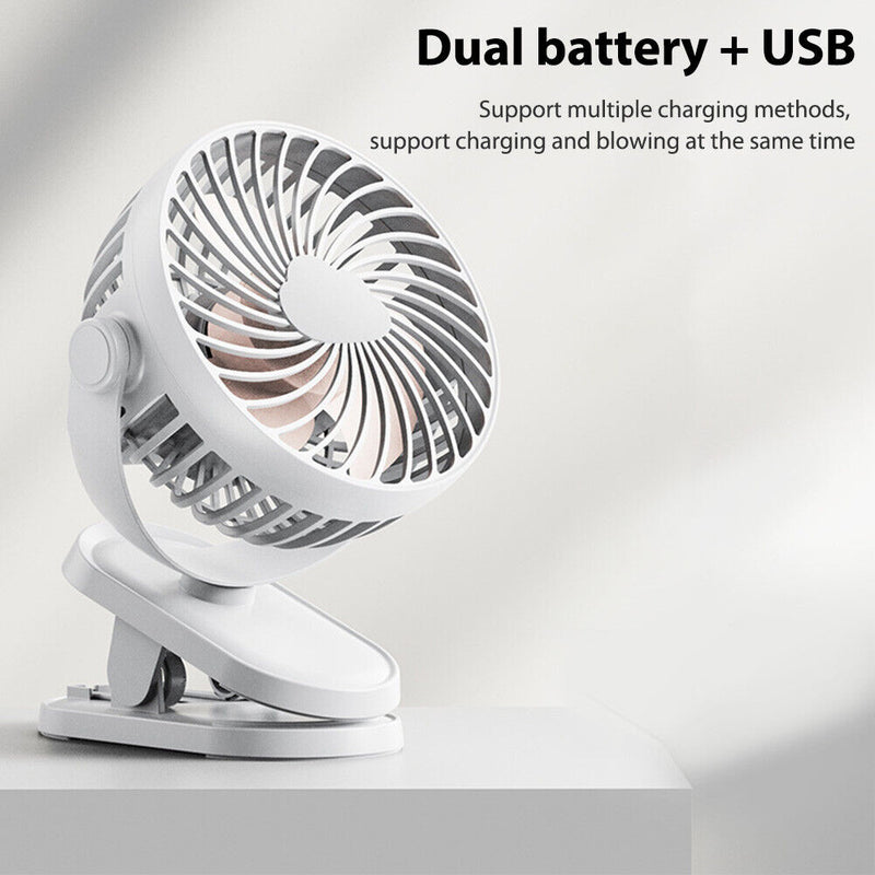 #A Quiet Clip-on Desktop Fan Mini Handheld USB Fans for Student Dormitory Office