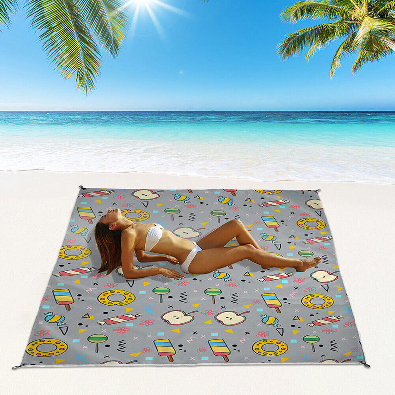 #A Multifunctional Large Magic Sandless Beach Mat Beach Mattress Blanket Foldabl