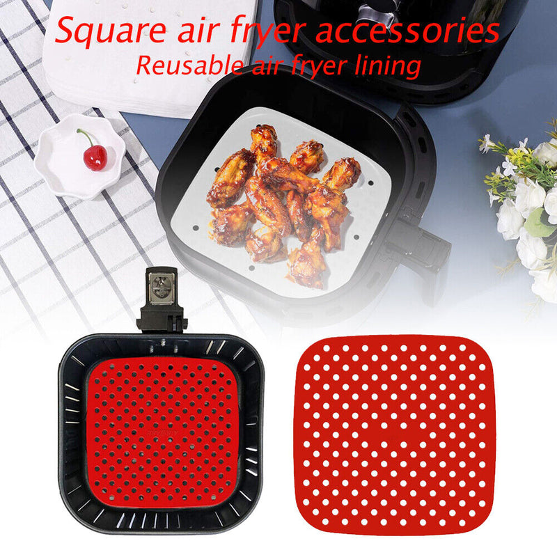 Air Fryer Steamer Pad Food Grade Silicone Kitchen Baking Cooking Basket Mats
