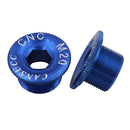 CANSUCC Bike Crank Cover Screws Bicycle Crankset Bolt Cap Screw (Blue M20)