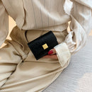 Portable Women Crocodile Mini Wallet Leather Female Short Clutch Bag Card Pur