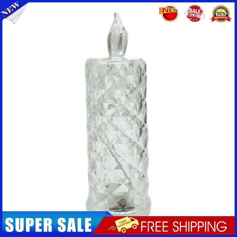 LED Electronic Candle Light Wedding Dinner Party Flameless Crystal Lamp (A)