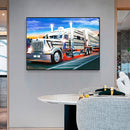 5D DIY Truck Full Round Diamond Painting Mosaic Picture Kits Wall Art Crafts Set