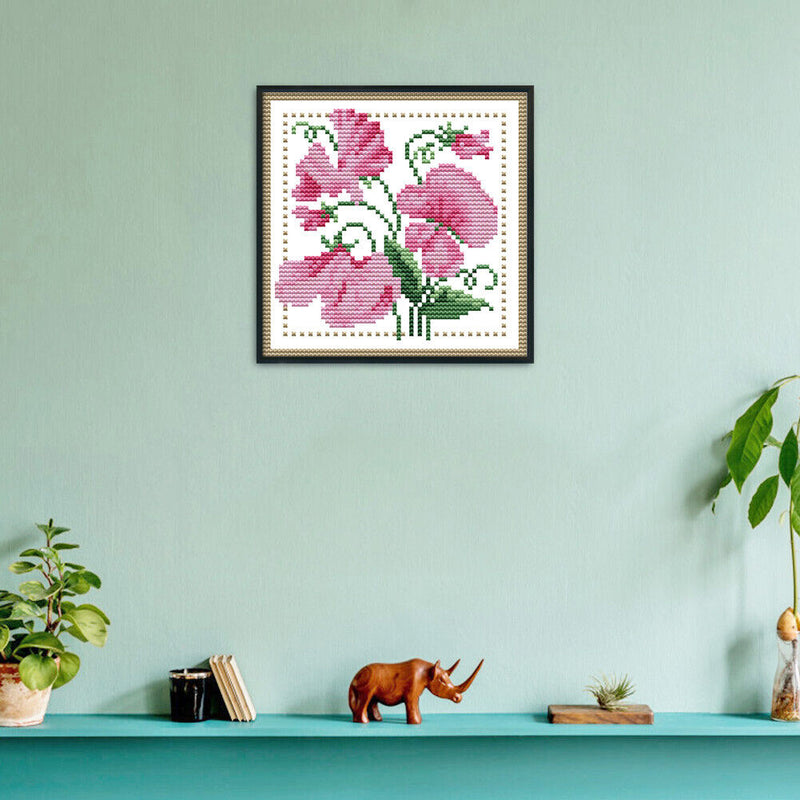 12 Months Flower Cross Stitch DIY 14CT Stamped Handmade Crafts Home Decoratio