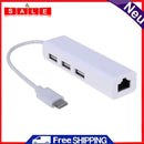 10GBPS USB 3.1 Type-C HUB RJ45 USB LAN Adapter Wired NIC Hub Adapter