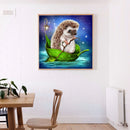 Hedgehog DIY Full Drill Round Diamond Painting Kit Mosaic Craft Home Decor