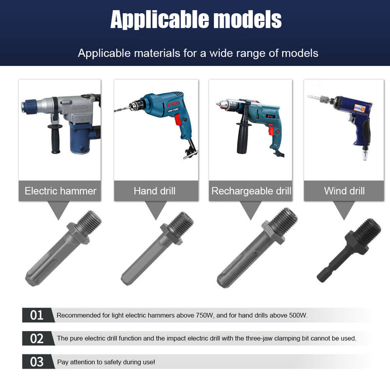 7pcs Electric Firewood Log Splitter Drill Bit Woodworking Wood Chopping Too