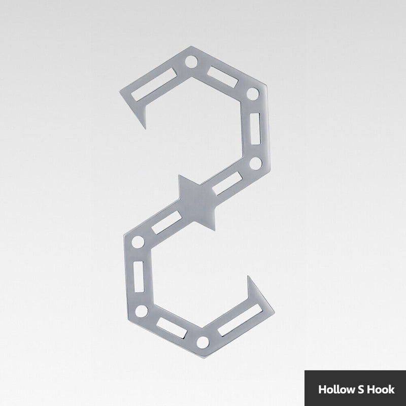 4pcs S Shaped Hooks Stainless Steel Hangers Outdoor Metal Hook Buckles Carabi