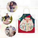 Kitchen Linen Apron Merry Christmas Home Restaurant Cooking Baking Bibs