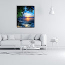5D DIY Full Drill Diamond Painting Sunrise Cross Stitch Embroidery Ornament