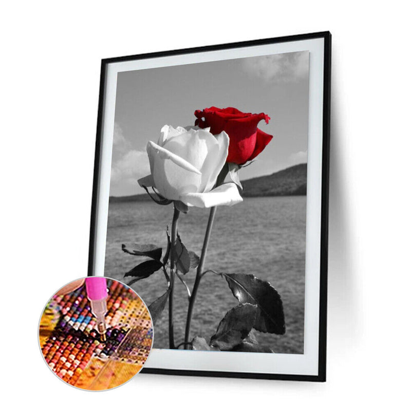 5D DIY Diamond Painting Black Red Rose Full Drill Rhinestone Mosaic Art Picture