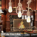 Hemp Rope Pendant Lights E27 for Loft Attic Industrial Hanging Lamp (80cm) Newly