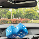Velvet Dice Car Accessories Multicolor Plush Dices Car Hanging Pendant