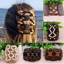 Stretchy Hair Accessories  Women Clip Wood Beads Double  Magic Hair Comb