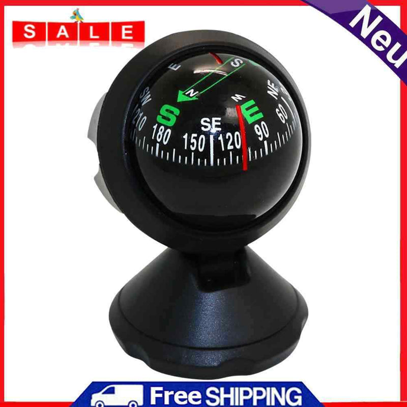 Universal Car Compass Pocket Mini Ball Dash Dashboard Compass Multifunctional