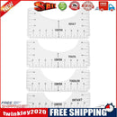 4pcs T-Shirt Neck Size Ruler T-Shirt Alignment Ruler for Guiding Drawing