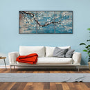 A Plum Blossom Oil Paint By Numbers 3 Panels Canvas DIY Hand Painted Wall A