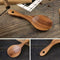 Teak Wood Round Soup Spoon Serving Dessert Cereal Rice hot Handmade U7Z8