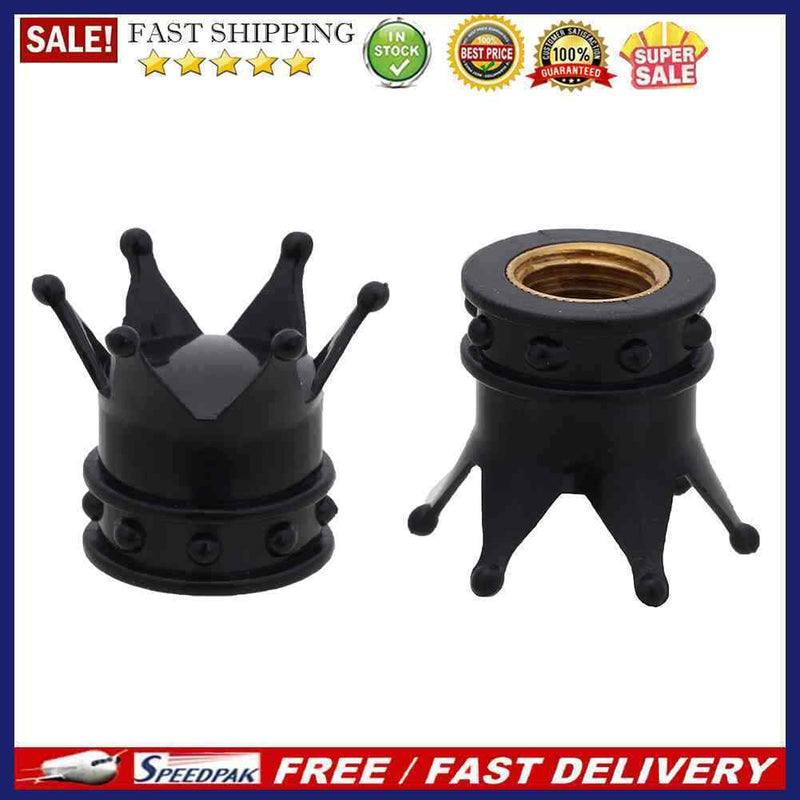2pcs/Set Bicycle Tire Valve Caps Dustproof Crown Tyre Wheel Stem Air Valve Ca