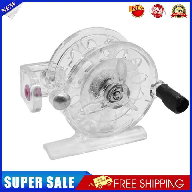 55mm Plastic Metal Winter Ice Fishing Reels Portable Fishing Reel (White)